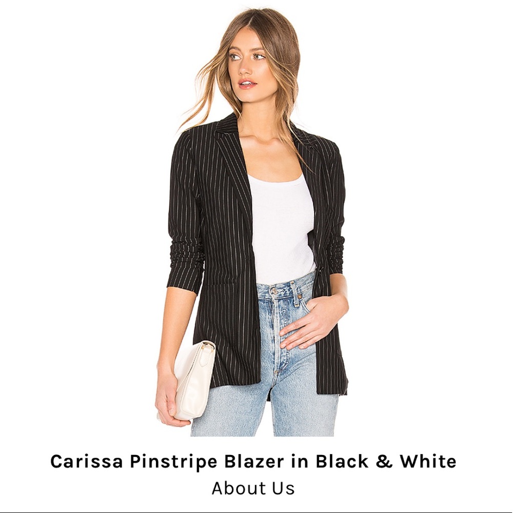 Black pin stripe blazer
